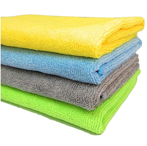 Product Cover SOBBY Microfibre Cleaning Cloth - 40 cm x 40 cm - 340 gsm, (Multicolor, Pack of 4)