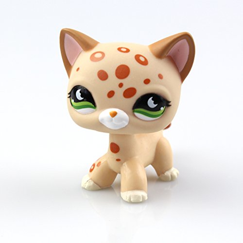 Product Cover SmileFly Littlest Pet Shop Toys LPS Rare Standing Cat Mask Yellow Short Hair Kitten Cat Animal Figures Collection Kids Child Toys for kids gift 1pc