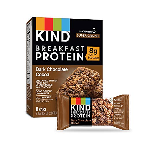Product Cover KIND Breakfast Protein Bars, Dark Chocolate Cocoa, Gluten Free, 1.76oz, 32 Count