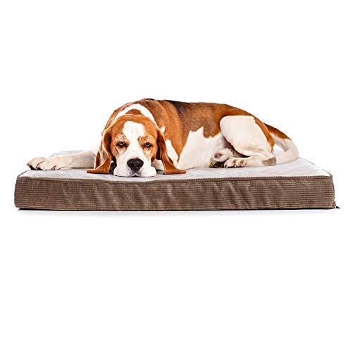 Product Cover Milliard Quilted Padded Orthopedic Dog Bed, Egg Crate Foam with Plush Pillow Top Washable Cover (41 inches x 27 inches x 4 inches)