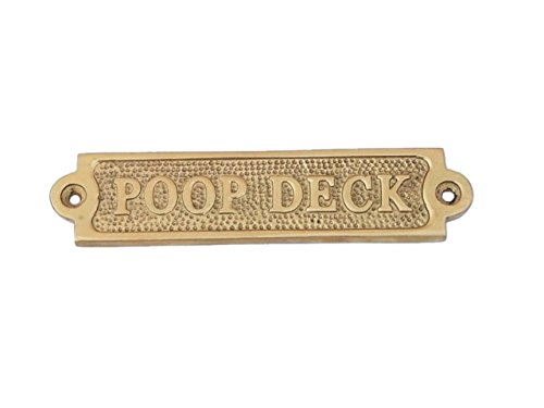 Product Cover New Age Imports, Inc. Brass Poop Deck Sign 6