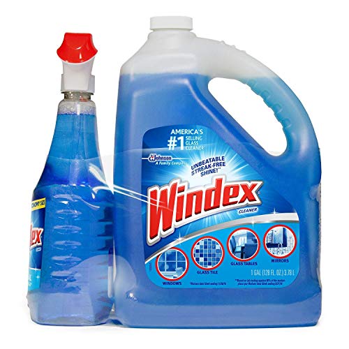 Product Cover SC Johnson Windex Glass & Multi Surface Cleaner Refill, 128 Oz, (1 Gallon)