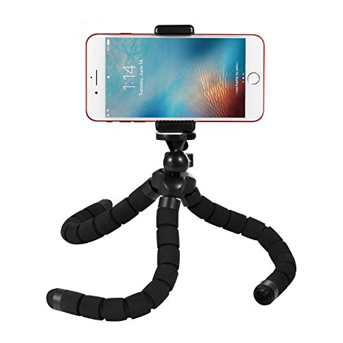 Product Cover Kupton Octopus Tripod Style Portable and Adjustable Flexible Tripod Stand Holder Mount with Clip for GoPro, Camera, iPhone & Android Phone