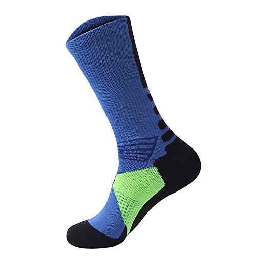 Product Cover 4 Pack Men's Sport Crew Sock Basketball Cushioned Dri-Fit Athletic Long Compression Socks