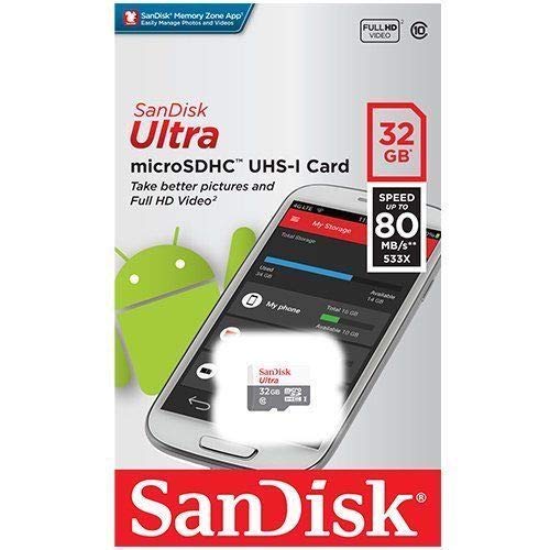 Product Cover SanDisk Ultra SDSQUNS-032G-GN3MN 32GB 80MB/s UHS-I Class 10 microSDHC Card