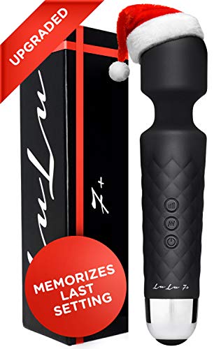 Product Cover LuLu 7+ Upgraded Personal Wand Massager with Memory - Premium with 5 Speeds 20 Patterns - Cordless Powerful and Handheld - USB Rechargeable for Back and Neck Relief - Black