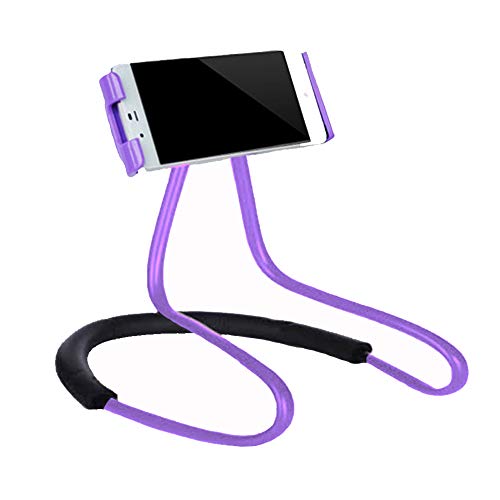 Product Cover Lazy Cell Phone Holder - Universal Phone Holder to Wear Around Neck Lazy Bracket Free Rotating Smart Mobile Phone Mount Stand