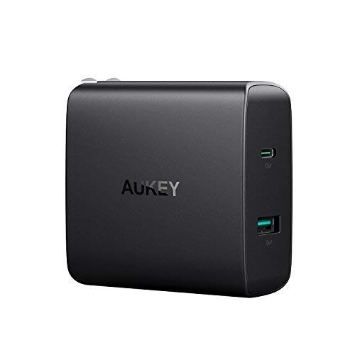 Product Cover AUKEY USB C Charger with 56.5W USB C Wall Charger, One 46W Power Delivery & 5V / 2.1A Wall Charger, Compatible with MacBook, iPhone 11/11 Pro/Max, AirPods Pro, Samsung Galaxy and More