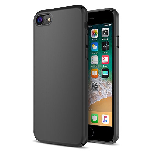 Product Cover Maxboost iPhone 8 Case, mSnap Series for Apple iPhone 8 (2017) /iPhone 7 [Black] Extreme Smooth Surface [Scratch Resistant] Matte Coating for Excellent Grip Thin Hard Protective PC Cover