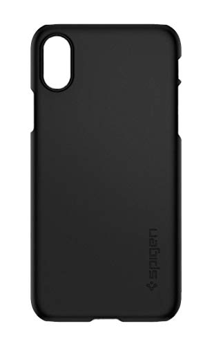 Product Cover Spigen [Thin Fit] iPhone Xs Case, iPhone X Case 5.8 inch Matte Finish Coating Non-Bulky Slim case for iPhone Xs (2018) iPhone X (2017) 5.8 inch - Matte Black