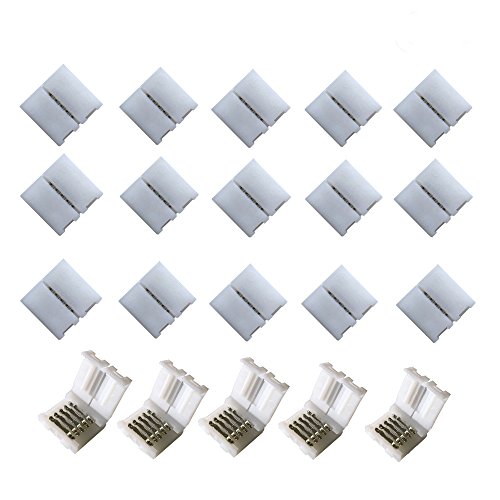 Product Cover 20pcs 5Pin 10MM RGBw 5050 LED Light Strip Solderless Connector Adapter for 5050SMD Non-Waterproof RGBW LED Strip (20 Pcs RGBW Connectors)