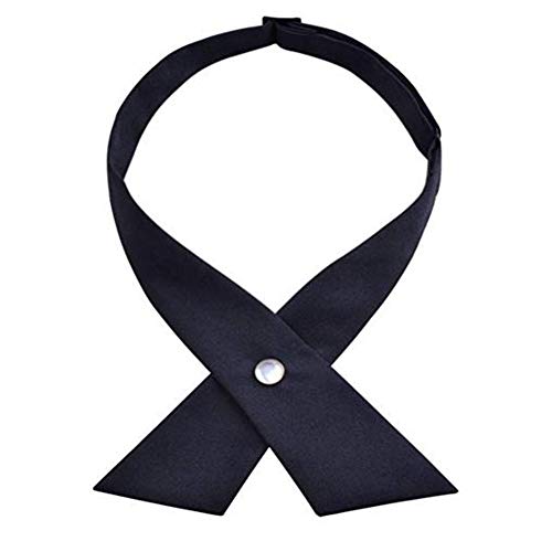 Product Cover Tie for Men Women Adjustable Criss-Cross Bowtie School, Dark Navy, Size One Size