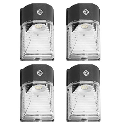 Product Cover CINOTON LED Wall Pack Light, 26W 3000lm 5000K (Dusk-to-Dawn Photocell,Waterproof IP65), 100-277Vac,150-250W MH/HPS Replacement, ETL DLC Listed Outdoor Security Lighting (4pack)