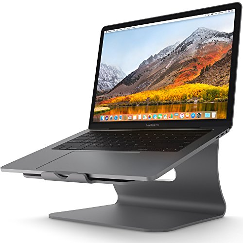Product Cover Laptop Stand - Bestand Aluminum Cooling Computer Stand: [Update Version] Stand, Holder for Apple MacBook Air, MacBook Pro, All Notebooks, Grey (Patented)