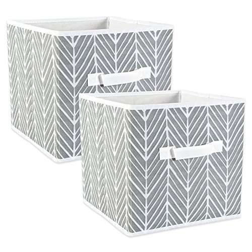 Product Cover DII CAMZ38455 Foldable Fabric Storage Containers (Set of 2), Large (2), Gray
