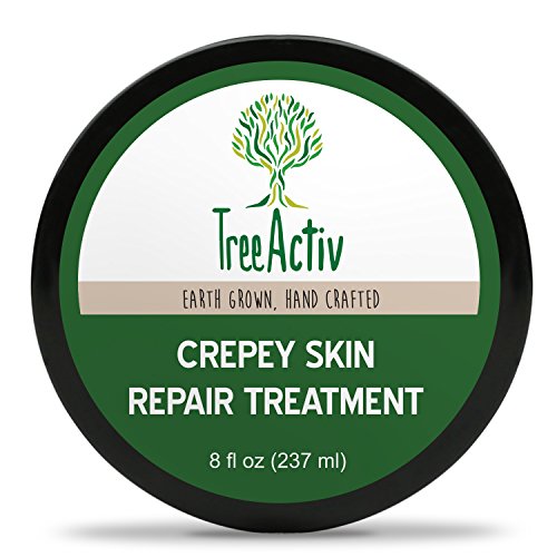 Product Cover TreeActiv Crepey Skin Repair Treatment, Anti-Aging, Anti-Wrinkle, Organic Ingredients for Face, Neck, Chest, Legs & Arms, Hyaluronic Acid, Alpha Hydroxy Fruit Acids, Honey, Shea, Castor