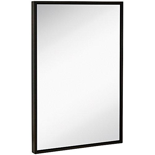 Product Cover Clean Large Modern Black Frame Wall Mirror | 24