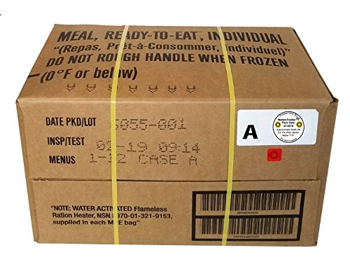 Product Cover Western Frontier MRE 2019 Inspection Date Case, 12 Meals with 2019 Inspection Date, 2016 Pack Date. Military Surplus Meal Ready to Eat. (Random Case)