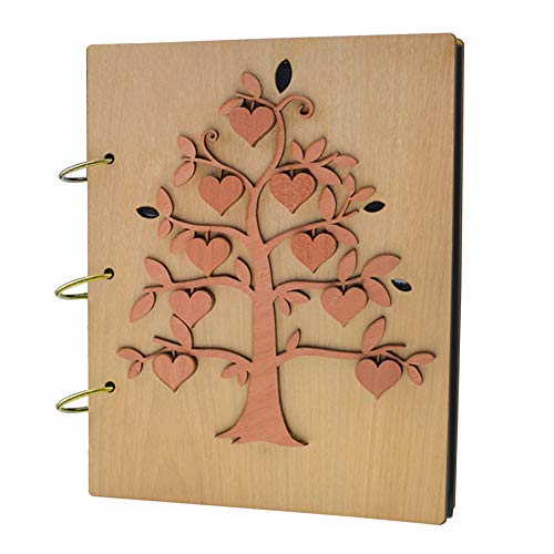 Product Cover Giftgarden Family Tree 5x7 Photo Album Wood Photo Book 120 Pockets