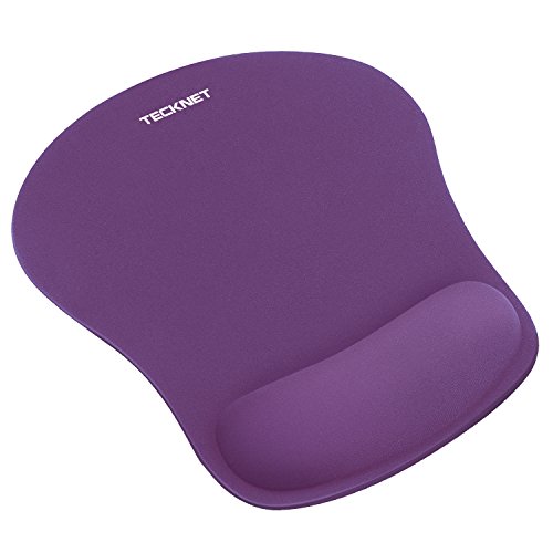 Product Cover TeckNet Ergonomic Gaming Office Mouse Pad Mat Mousepad with Rest Wrist Support - Non-Slip Rubber Base - Special-Textured Surface (Purple)