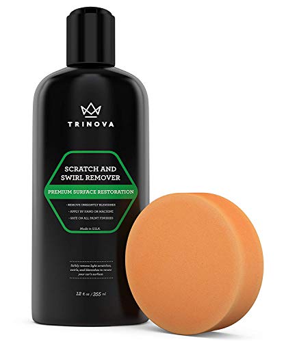 Product Cover TriNova Scratch Swirl Remover - Best Abrasive Compound car Paint Restoration. Kit Includes Buffer pad Removal Polish in a Complete System. Ultimate Solution Clear Coat Care. 12oz