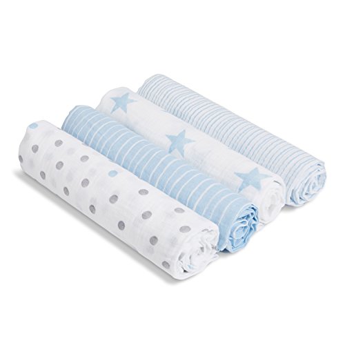 Product Cover Aden by aden + anais Swaddle Blanket | Muslin Blankets for Girls & Boys | Baby Receiving Swaddles | Ideal Newborn Gifts, Unisex Infant Shower Items, Toddler Gift, Wearable Swaddling Set, Dapper
