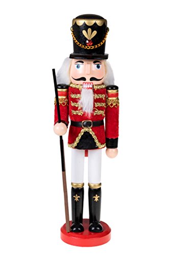 Product Cover Clever Creations Traditional Wooden Soldier Nutcracker with Rifle Festive Christmas Decor | 12