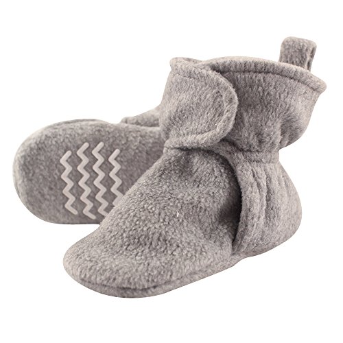 Product Cover Hudson Baby Unisex Baby Cozy Fleece Booties, Heather Gray, 0-6 Months