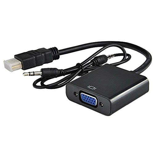 Product Cover Terabyte HDMI to VGA with Audio Converter Adapter Cable (Black/White)