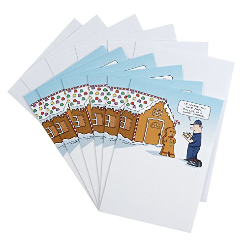 Product Cover Hallmark 0599XXH2125 Shoebox Funny Christmas Cards Pack, Gingerbread House (6 Cards with Envelopes)