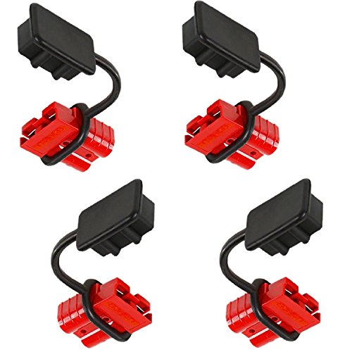 Product Cover Orion Motor Tech 4 Pcs 2-4 Gauge 175A Battery Cable Quick Connect Disconnect Plug Kit Recovery Winch Trailer, 12-36V DC (4 Pcs)