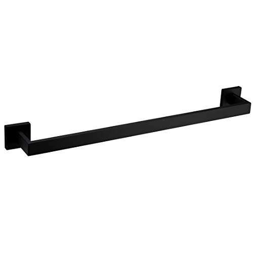 Product Cover VELIMAX Premium Stainless Steel Towel Bar Black Towel Rack Wall Mounted Towel Rail Towel Rod for Bathroom, Matte Black, 23.6-Inch