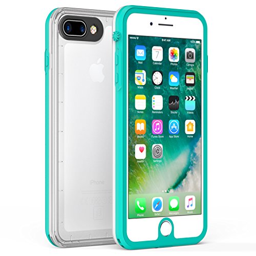 Product Cover Fansteck iPhone 8 Plus iPhone 7 Plus Waterproof Case, Ultra Slim Durable Waterproof IP68 / High Sensitive Touch Screen Touch ID Waterproof Case 5.5 inch (Mint Green)
