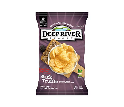 Product Cover Deep River Snacks Black Truffle Kettle Cooked Potato Chips, 1.5-Ounce (Pack of 24)