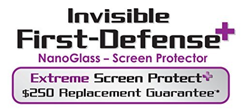 Product Cover NanoGlass Screen Protector - $250 Screen Replacement Guarantee - Qmadix Invisible First-Defense+ Extreme NanoGlass Screen Protector [ Patent Pending ] for Your Phone or Tablet - Retail Packaging