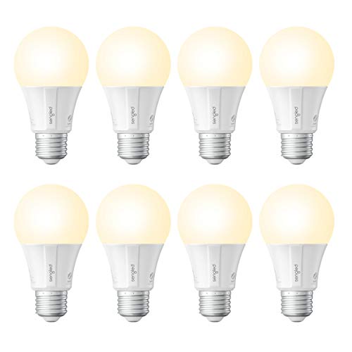 Product Cover Sengled Smart LED Soft White A19 Light Bulb, Hub Required, 2700K 60W Equivalent, Works with Alexa, Google Assistant & SmartThings, 8 Pack