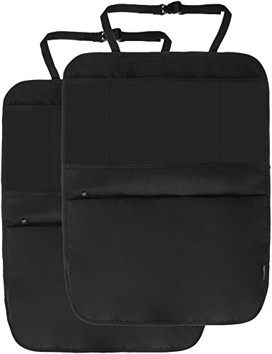 Product Cover AmazonBasics Waterproof Car Seat Protector, Kick Mat and Back Seat Storage Organizer, 3 pockets, iPad Tablet Holder