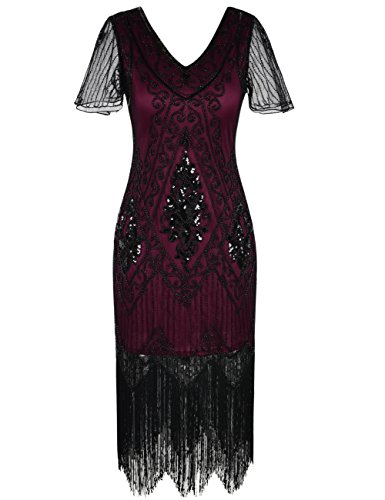 Product Cover PrettyGuide Women's 1920s Dress Sequin Art Deco Flapper Dress with Sleeve