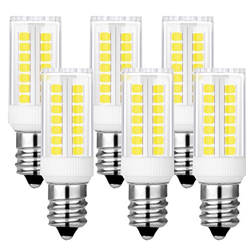 Product Cover KINDEEP Dimmable E12 Candelabra LED 40W Halogen Replacement Daylight 6000K T3/T4 Candelabra Base E12 Bulb for Ceiling Fan, Chandelier, Indoor Decorative Lighting (Pack of 6)