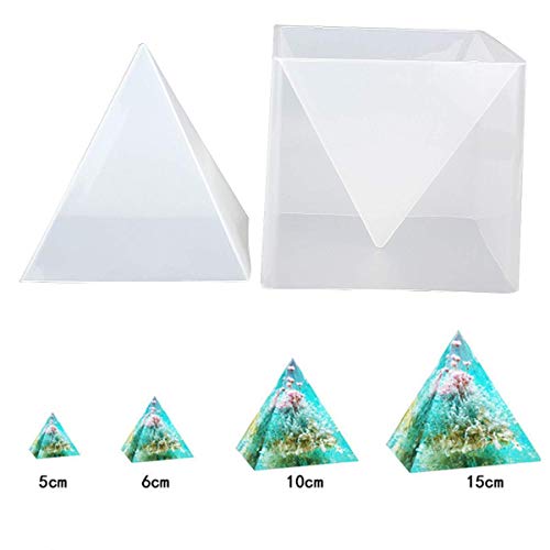 Product Cover Mayitr 1pc Super Pyramid Silicone Mould Resin Craft Jewelry Crystal Mold + Plastic Frame
