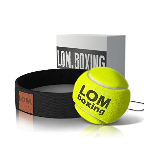 Product Cover Lom Fight Ball Reflex, Boxing Ball, Softer Than Rubber Ball, Boxing Equipment, Trainer for Workout and Fitness, Boxing Headband with String and Boxing (Fight Ball)
