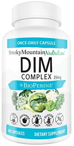 Product Cover DIM Supplement 250mg Plus BioPerine, Broccoli Sprouts Seed, Dong Quai, Vitamin D, Organic Alfalfa & Broccoli. Menopause, Hormone Balance, Hormonal Acne, PCOS