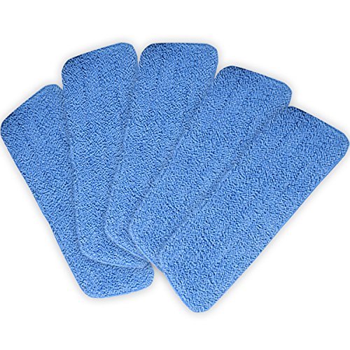 Product Cover Lot of 5 Blue Microfiber Mop Pads Head Wet Dry Mops Refill for 15