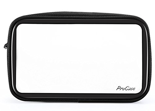 Product Cover ProCase TSA Approved Travel Toiletry Bag Pouch, Matte Clear Travel Organizer Airport Carry-On Checkpoint Airline Compliant Storage Bag for Toiletries Liquids Creams and Cosmetics