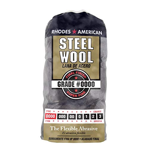Product Cover Steel Wool, 12 pad, Super Fine Grade #0000, Rhodes American, Final Finish