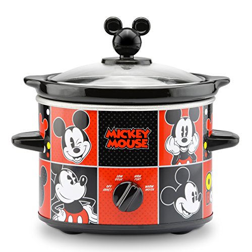 Product Cover Disney DCM-200CN Mickey Mouse Slow Cooker, 2-Quart, Red/Black