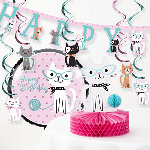 Product Cover Creative Converting Purr-FECT Cat Birthday Party Decorations Kit