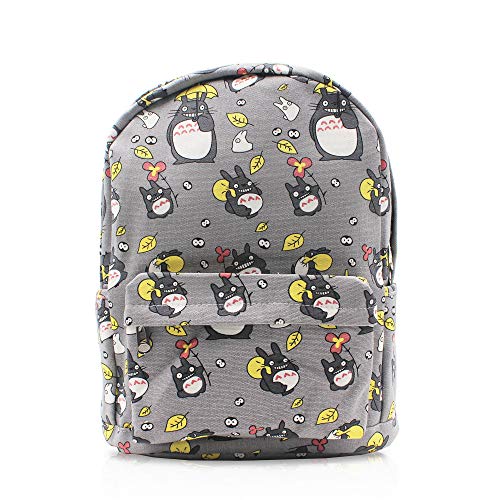 Product Cover Finex My Neighbor Totoro Gray Canvas Casual Daypack with 15 in Laptop Storage Compartment