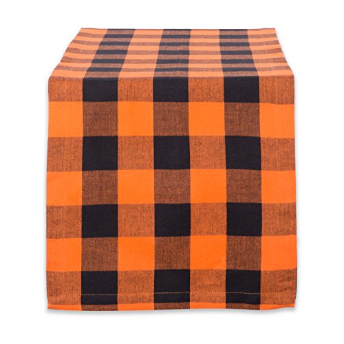 Product Cover DII Cotton Buffalo Check Table Runner for Family Dinners or Gatherings, Indoor or Outdoor Parties, Halloween, & Everyday Use (14x72