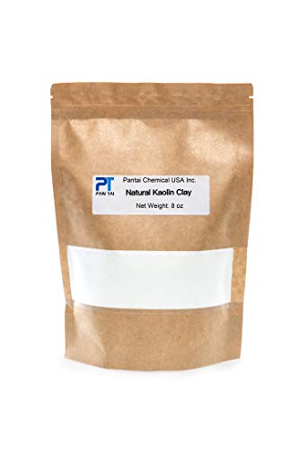 Product Cover 100% Natural ,Pure, White Kaolin KR Cosmetic Grade/ Personal Care Kaolin Clay Fine Powder Made in USA (8oz)